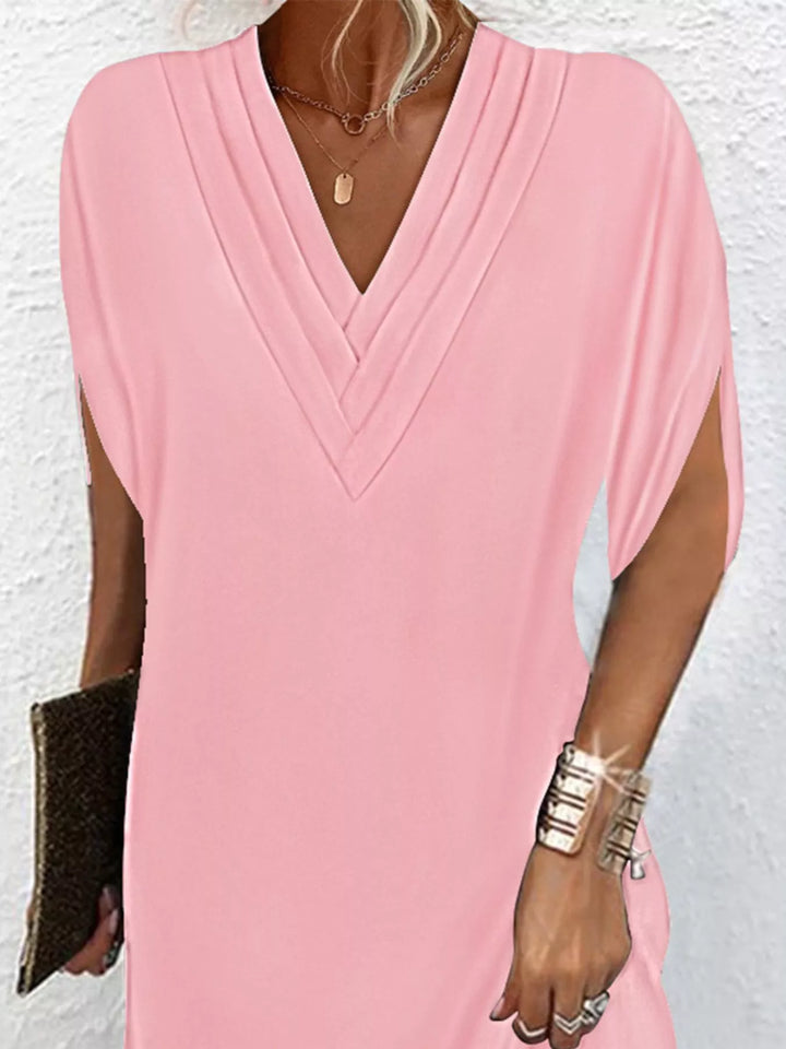 Emery | Classic V Neck Mini Dress