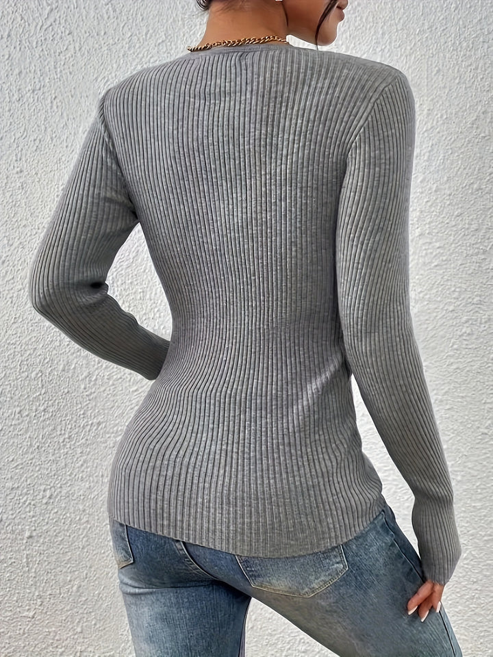 Elaine | Ribbed Slim-Fit Top