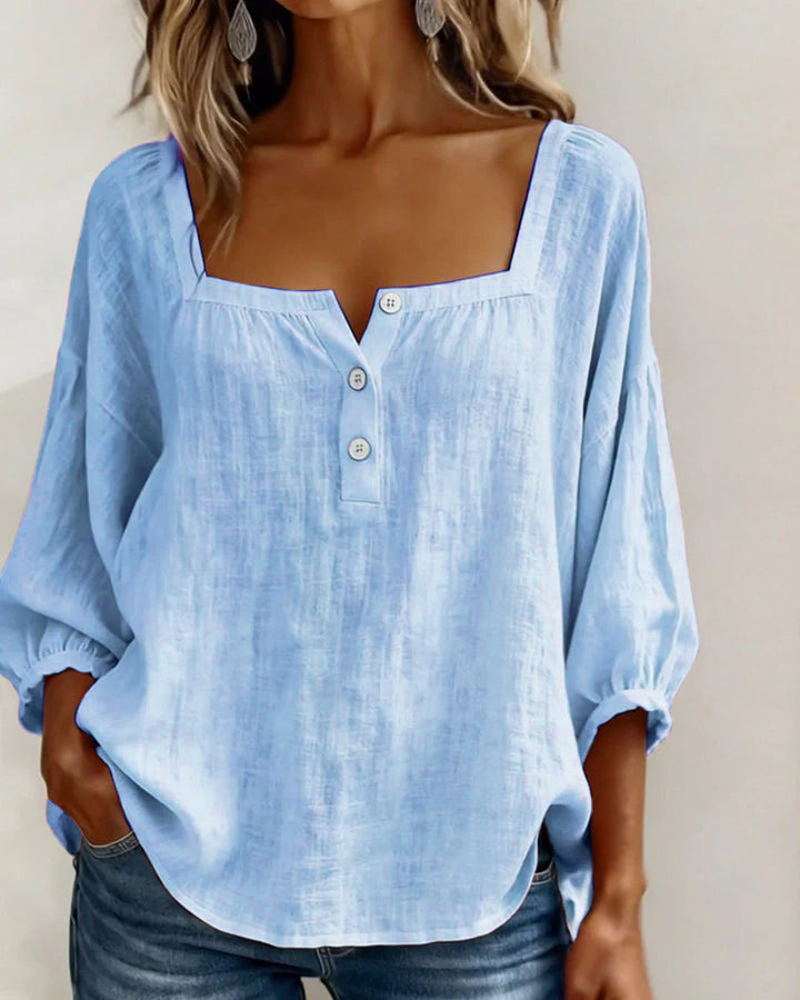 Florence | Relaxed Square-Neck Blouse