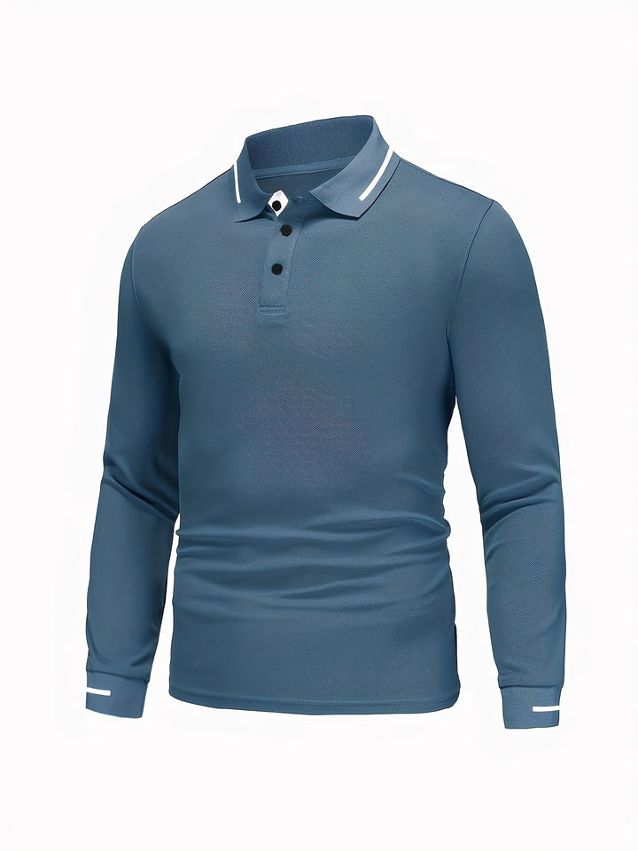 Emerson | Refined Long-Sleeve Polo Shirt