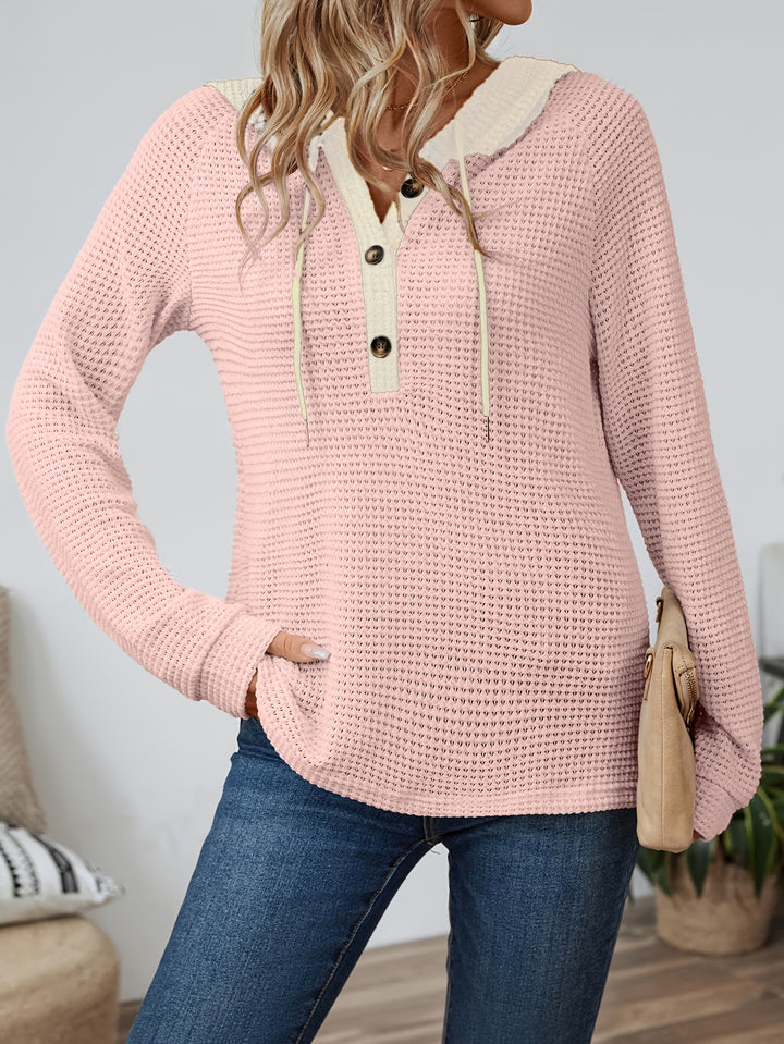 Whitney | Two-Tone Hooded Top