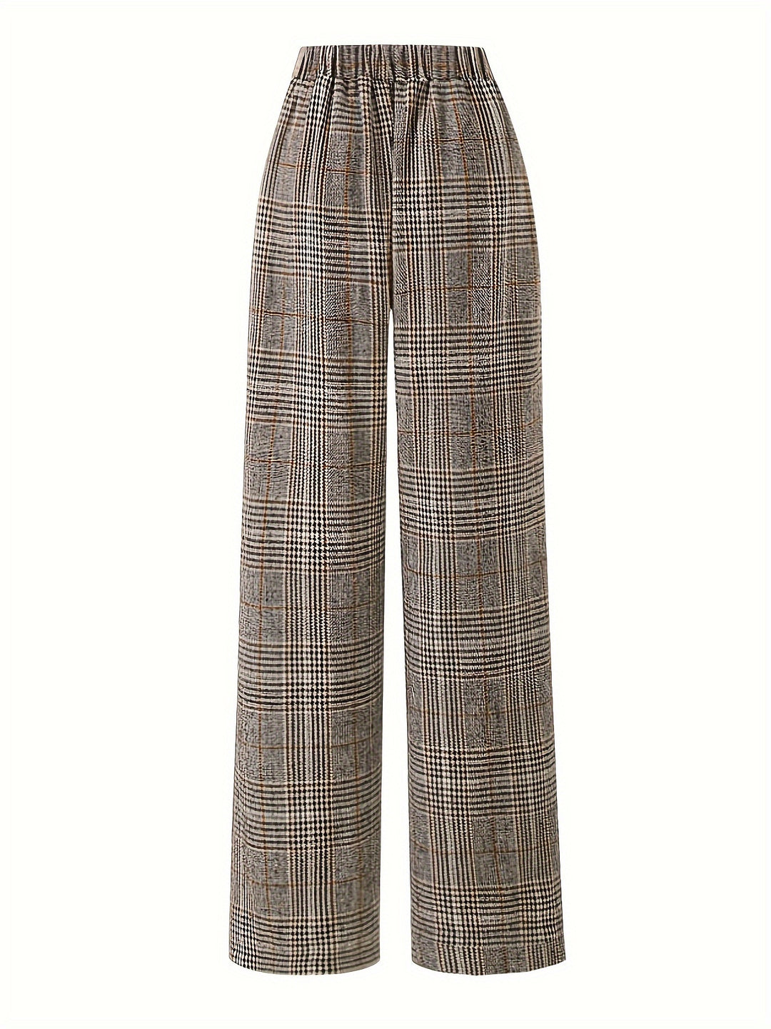 Brooke | Refined Wide-Leg Plaid Trousers