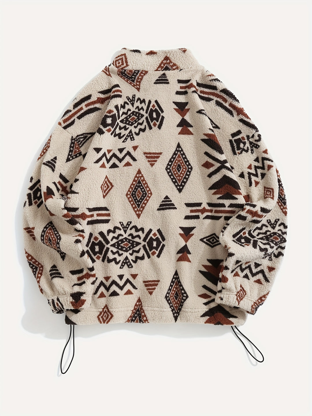 Dahlia | Patterned Plush Zip-Up Jacket