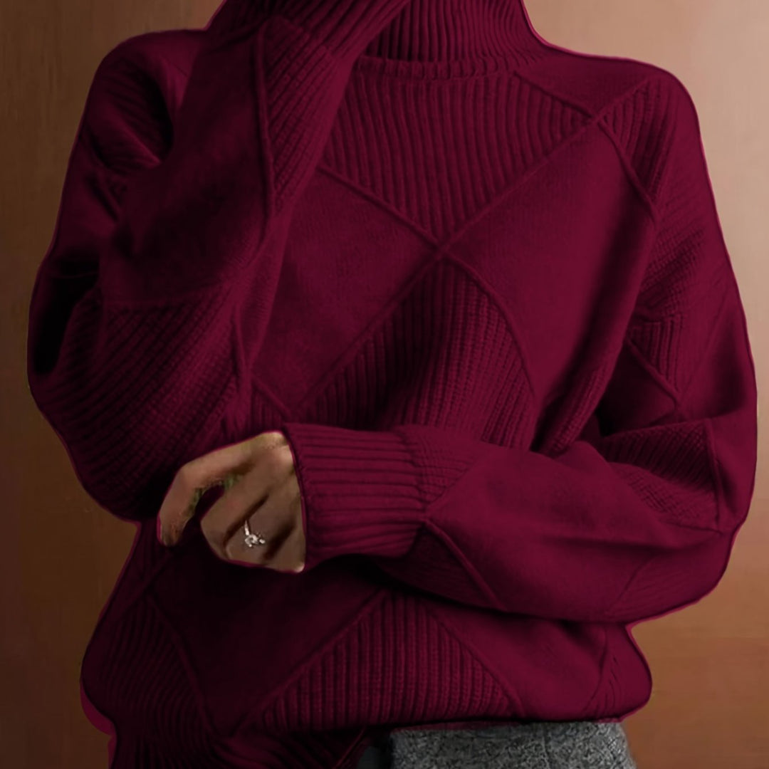 Maren | Textured Turtleneck Sweater