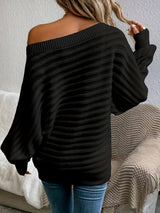 Marguerite | Off-Shoulder Ribbed Sweater