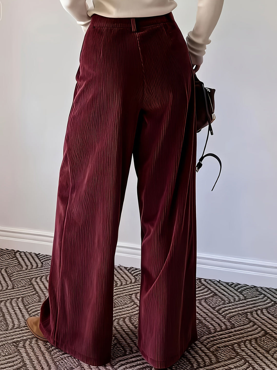 Louisa | Pleated Wide-Leg Trousers