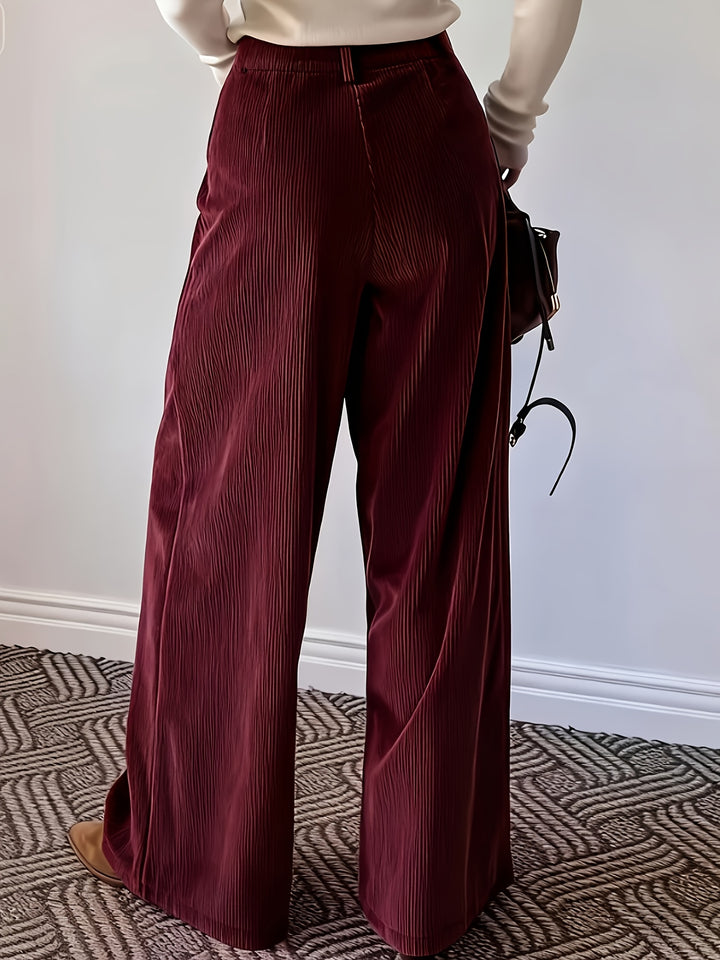 Louisa | Pleated Wide-Leg Trousers