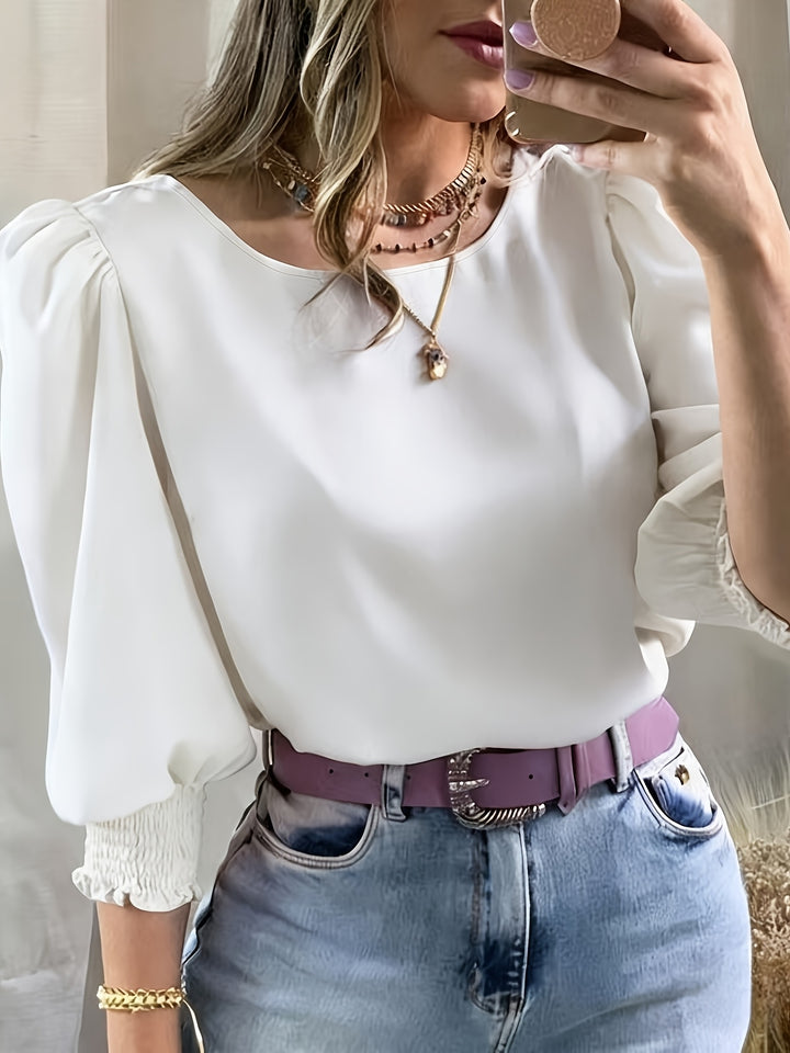 Maren | Refined Puff-Sleeve Blouse