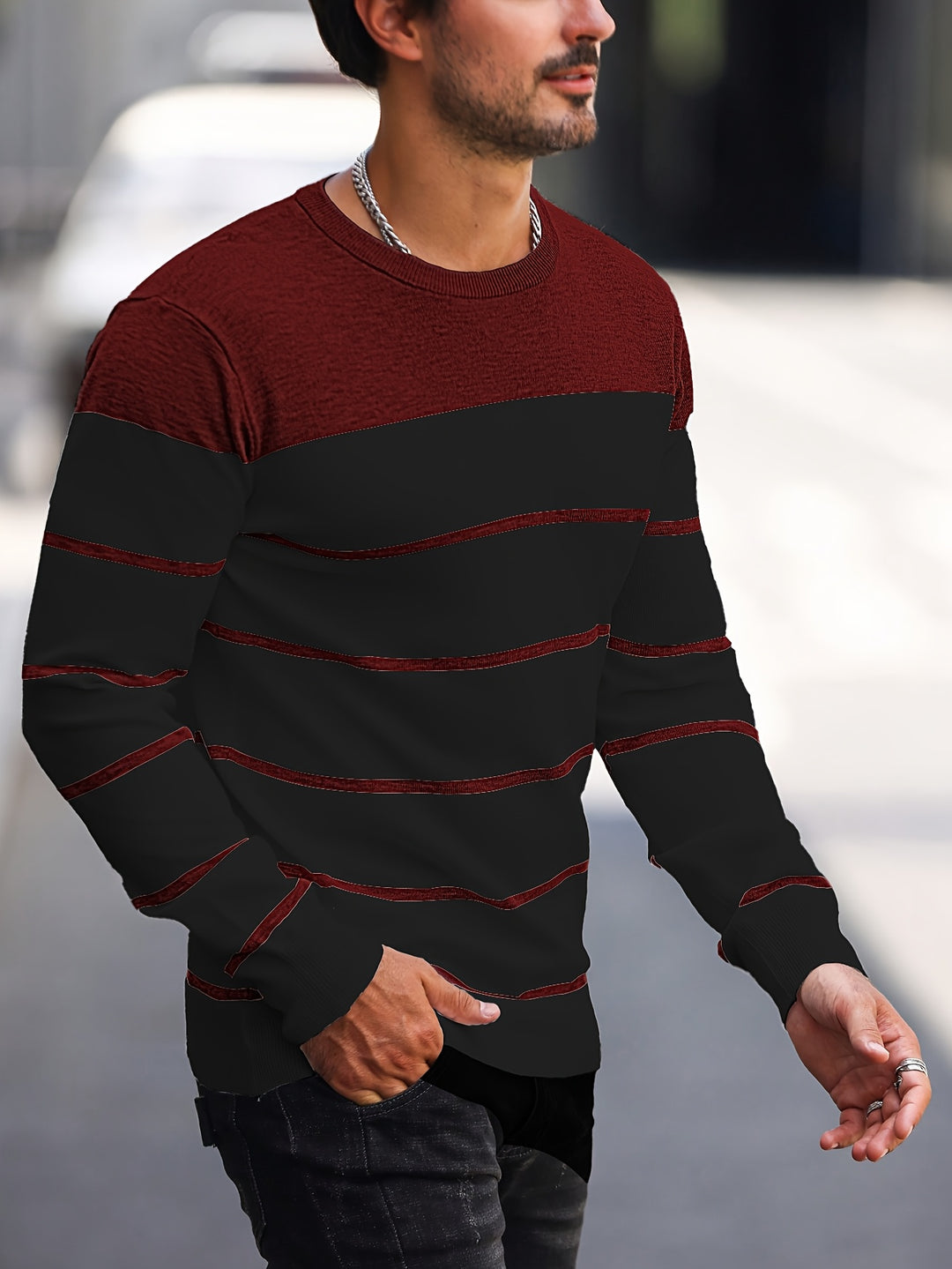 Bennington | Classic Striped Crew Neck Sweater