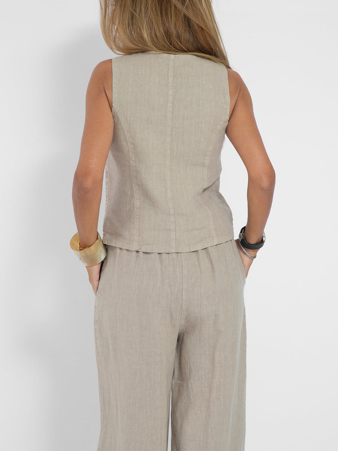 Lauren | Elegant Vest and Wide Leg Pants Set