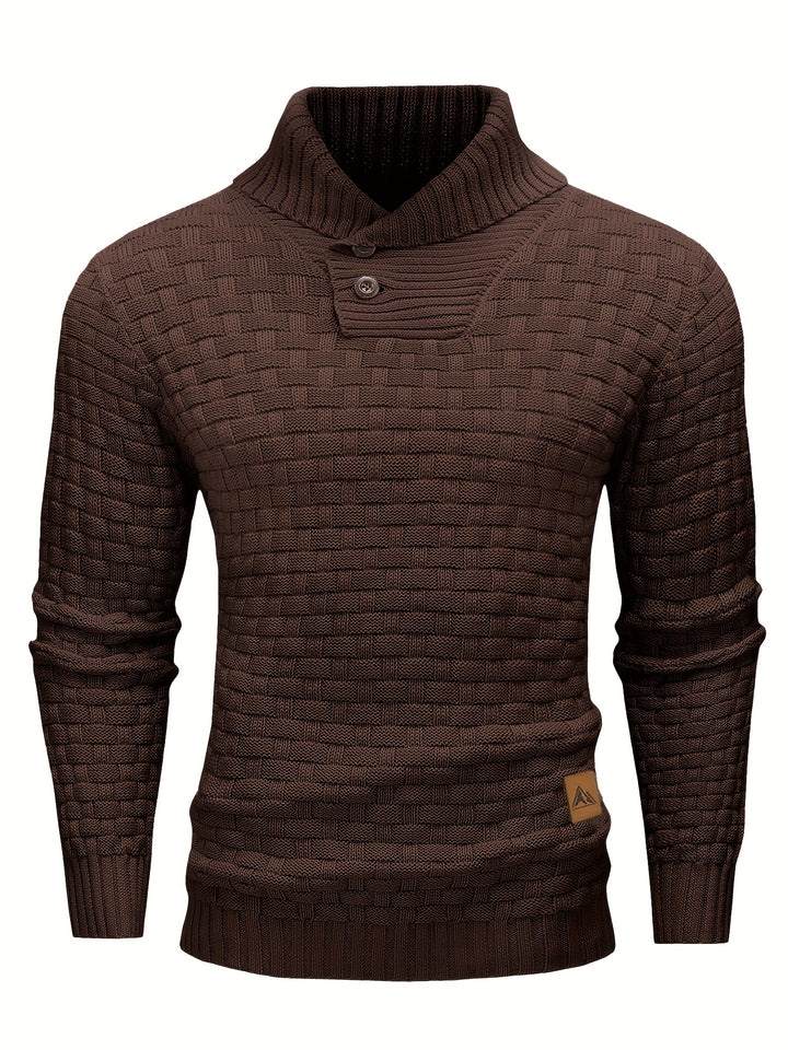 Malcolm | Textured Shawl-Collar Sweater