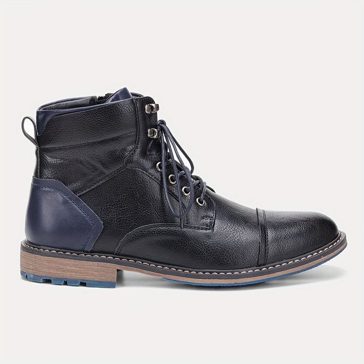 Logan | Cap-Toe Lace-Up Ankle Boots