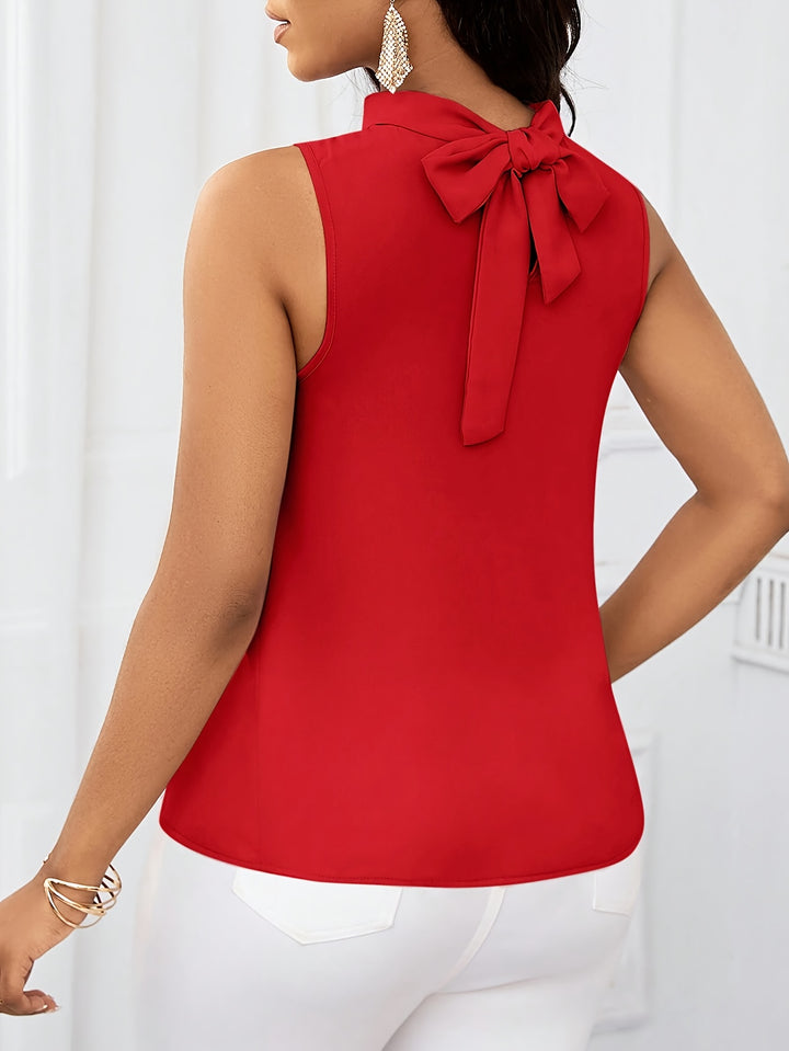 Colleen | Bow-Tie Sleeveless Blouse