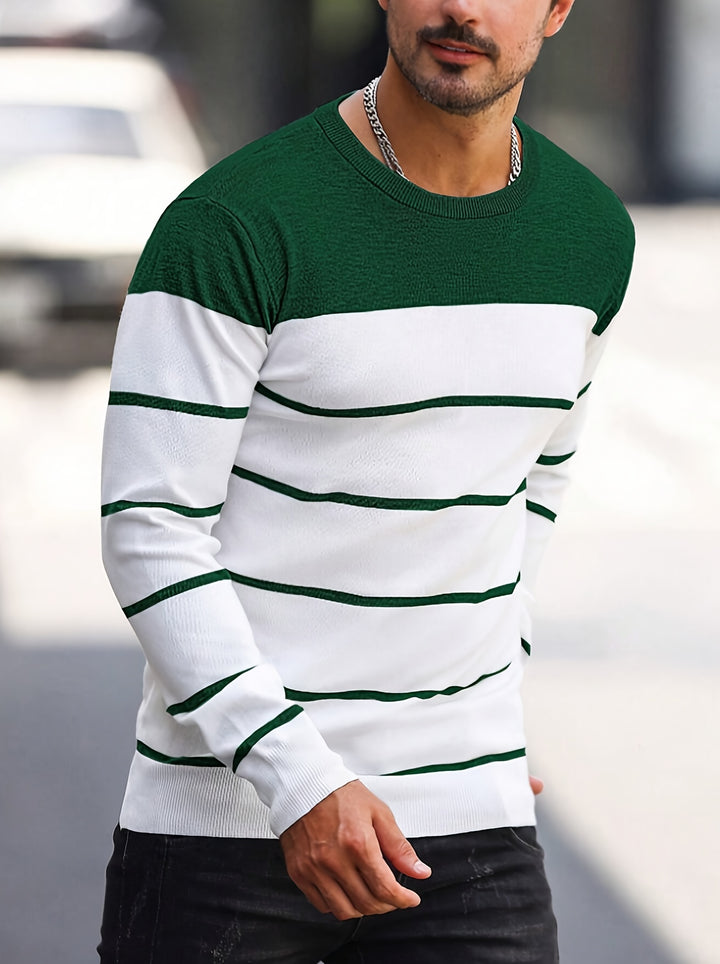 Bennington | Classic Striped Crew Neck Sweater