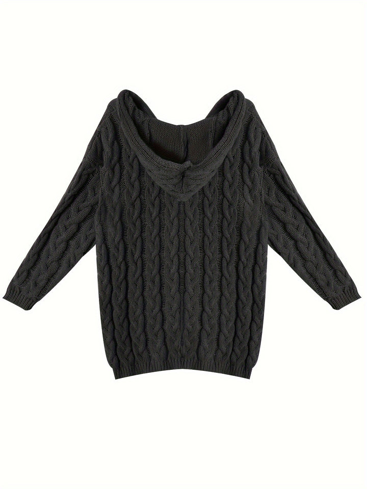 Delphi | Relaxed Cable-Knit V-Neck Sweater