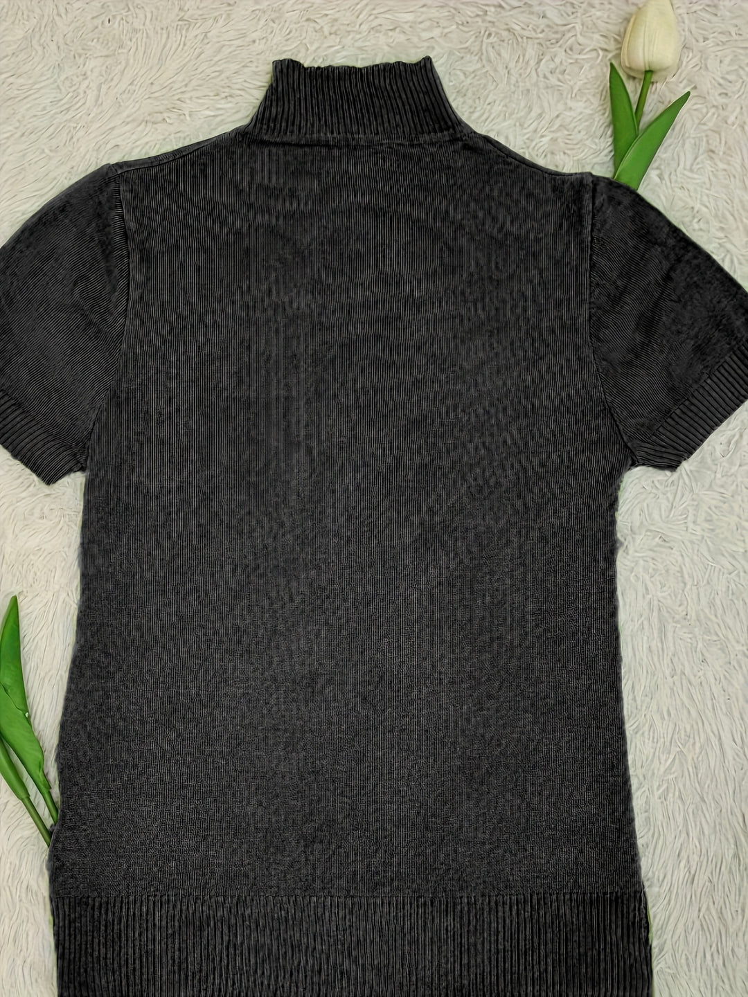 Rowan | Refined Mock-Neck Short Sleeve Top