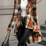 Everly | Checked Draped Jacket