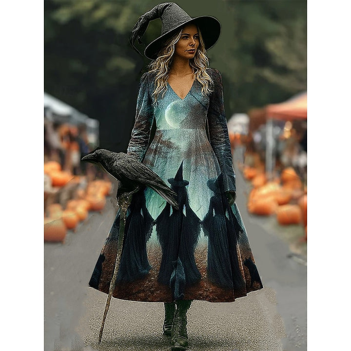 Seraphina | Enchanting Halloween Witch Maxi Dress