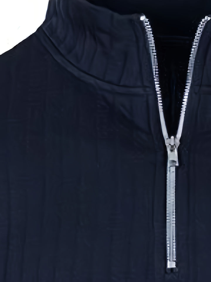 Clark | Ribbed Quarter-Zip Mock Neck Sweater