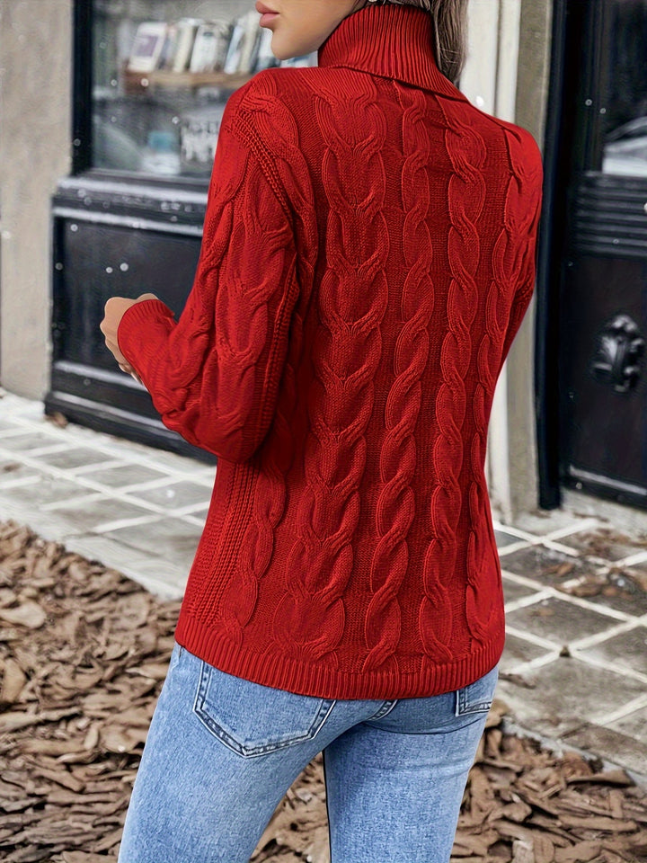 Lila | Cable-Knit Turtleneck Sweater