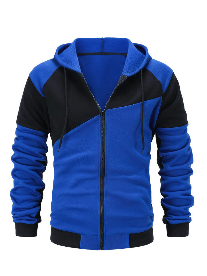 Carter | Color Block Zip-Up Hooded Jacket