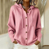 Deborah | Relaxed Hooded Button-Down Cardigan