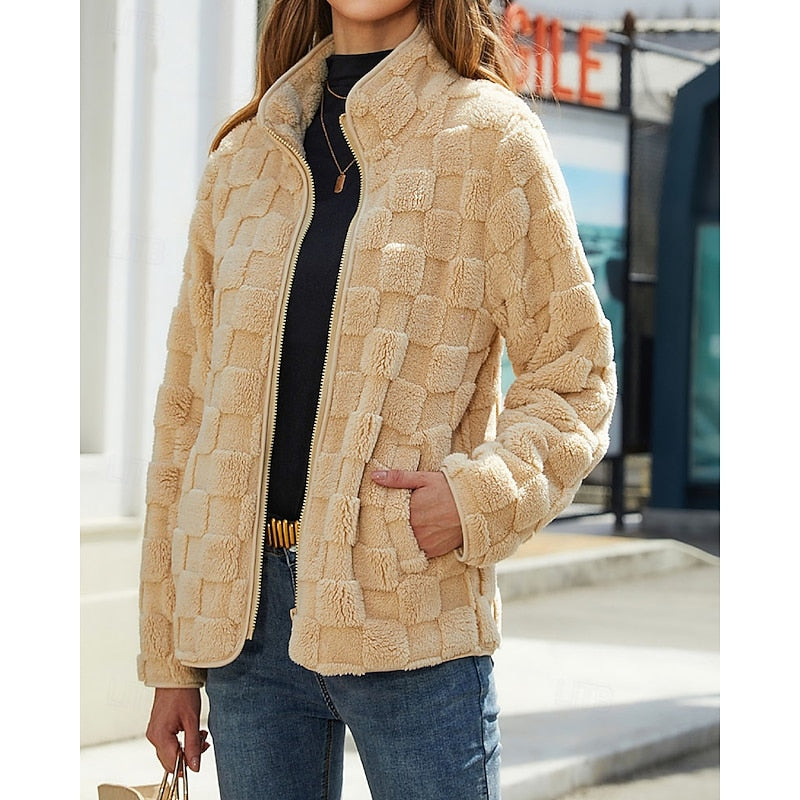 Farrah | Cozy Textured Zip-Up Jacket