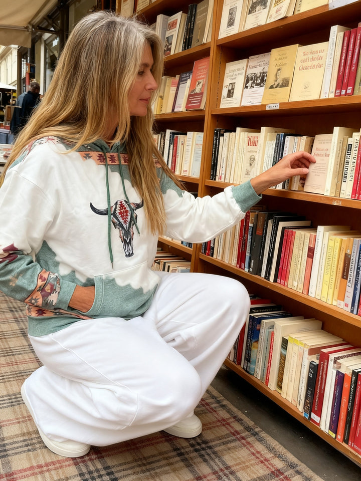 Heather | Western-Inspired Print Hoodie