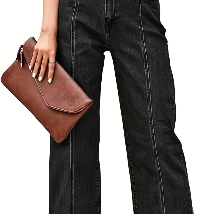 Wren | Cropped Straight-Leg Jeans