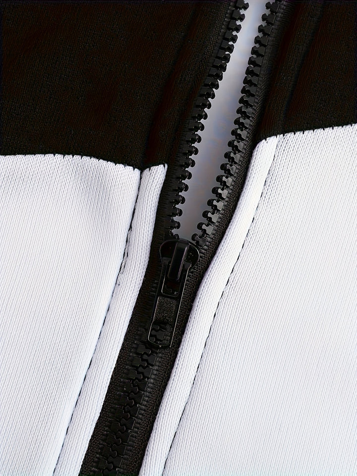 Carter | Color Block Zip-Up Hooded Jacket