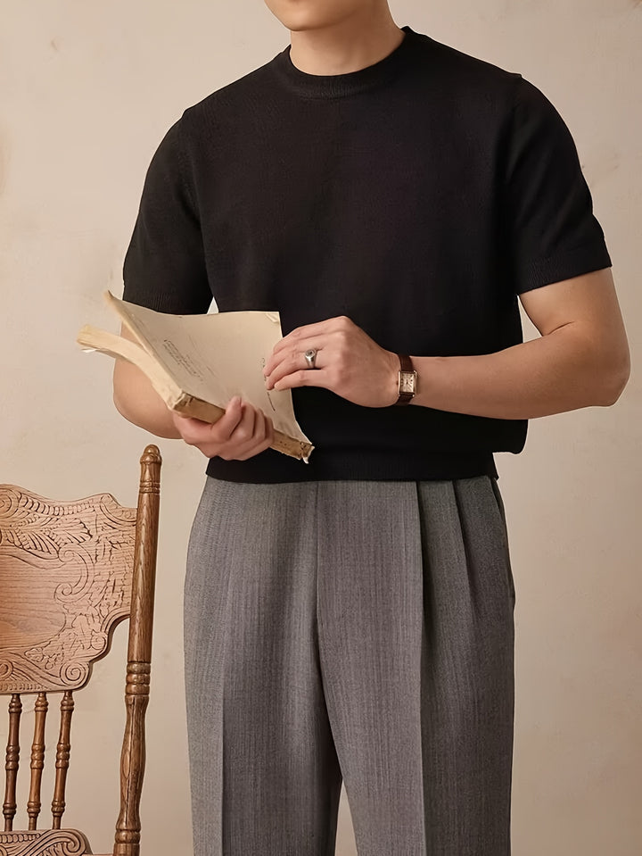 Emerson | Refined Crew-Neck Short-Sleeve Top