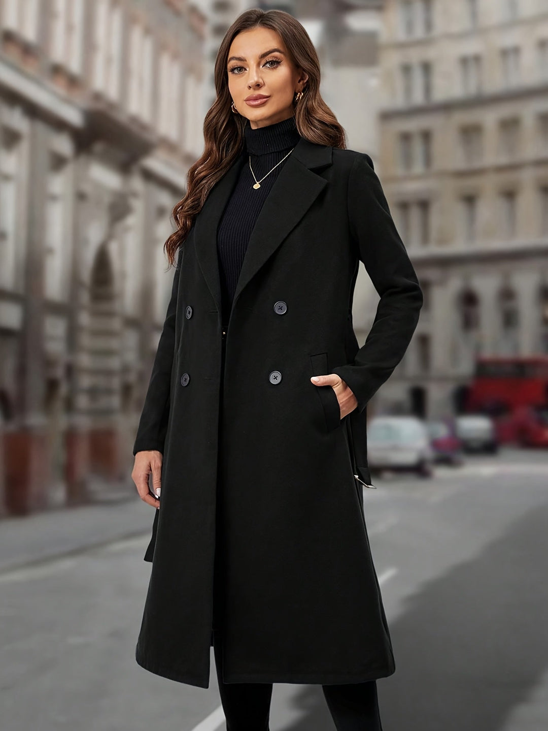 Elizabeth | Elegant Long Belted Coat