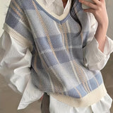 Prudence | Argyle V-Neck Sweater Vest