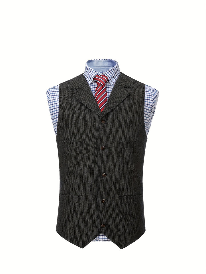 Waylon | Heritage Herringbone Vest