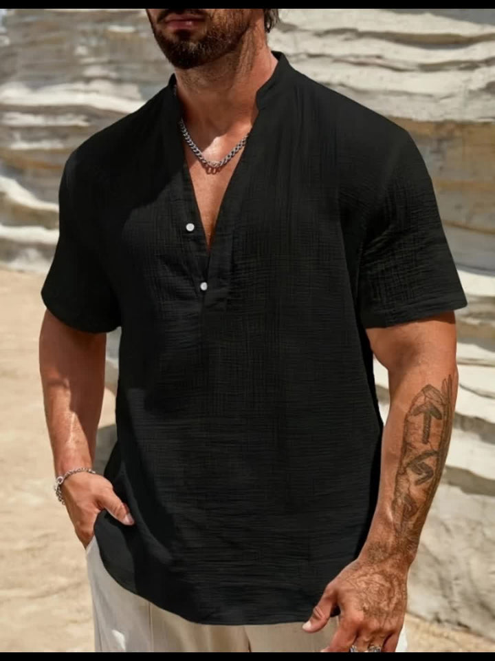 Adrian | Relaxed Henley Shirt