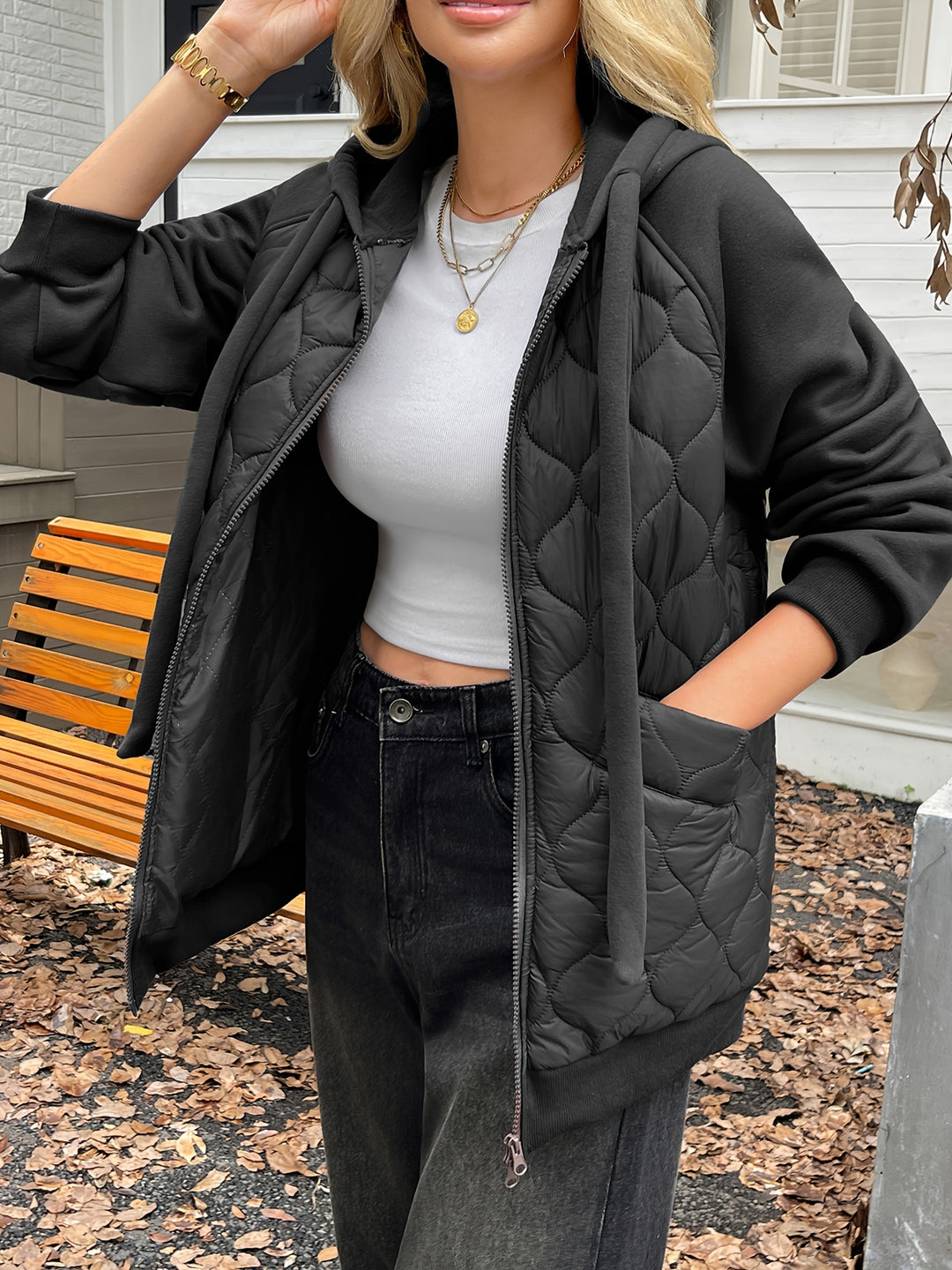 Lucille | Quilted Hooded Jacket