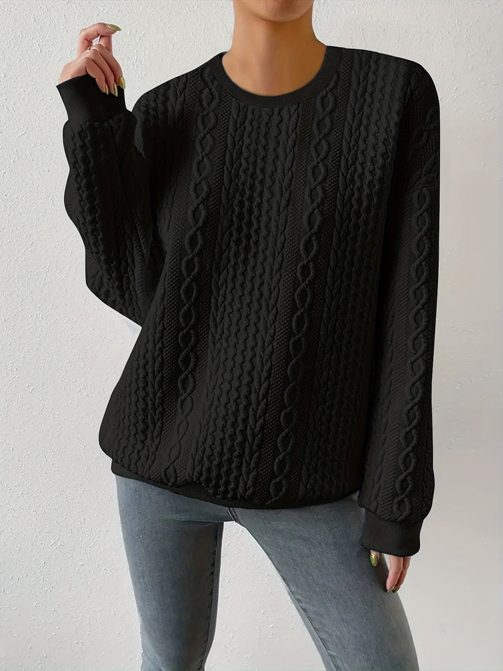 Marion | Textured Crewneck Sweatshirt