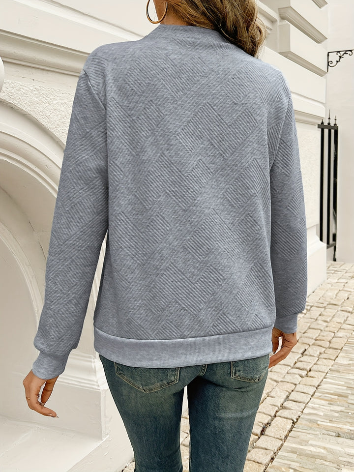 Delphina | Asymmetrical Button-Neck Sweater