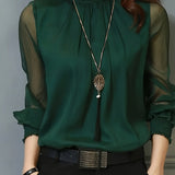 Bernadette | Elegant Stand-Collar Blouse