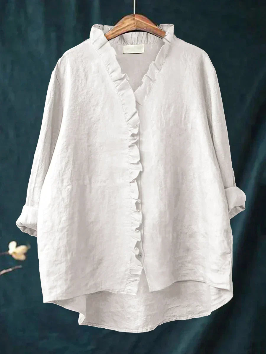 Eliza | Casual Ruffle V Neck Blouse