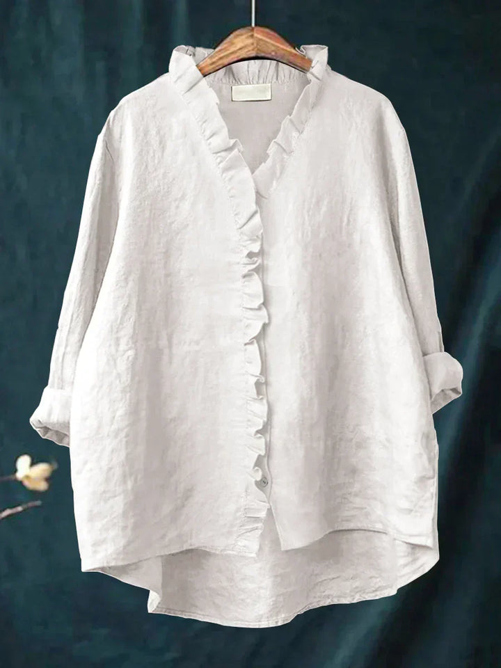 Eliza | Casual Ruffle V Neck Blouse