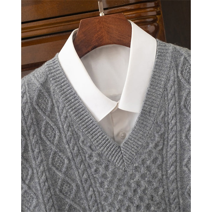 Frederick | Cable-Knit V-Neck Sweater Vest