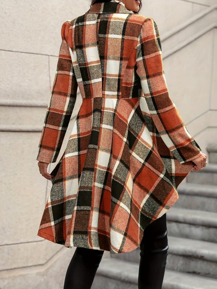 Everly | Checked Draped Jacket