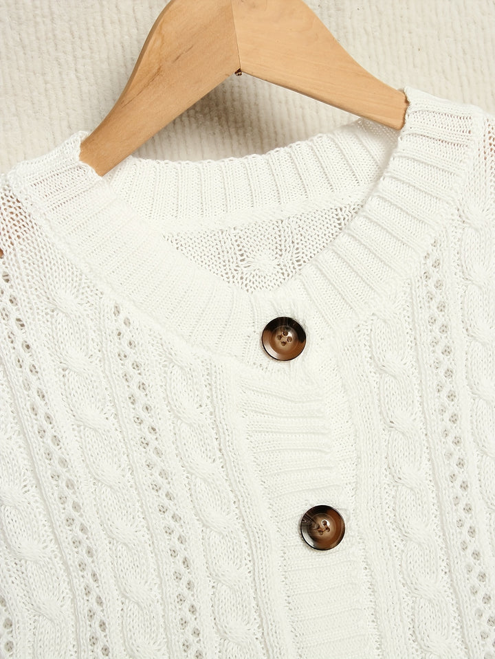 Rosalind | Classic Cable-Knit Cardigan
