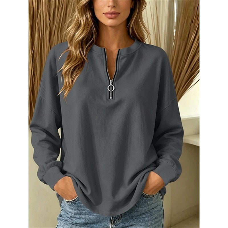 Bonnie | Quarter-Zip Long Sleeve Top