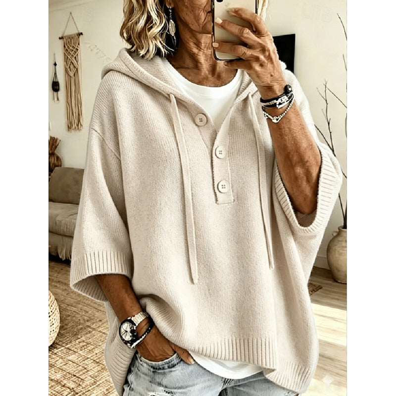Diane | Relaxed Hooded Knit Pullover