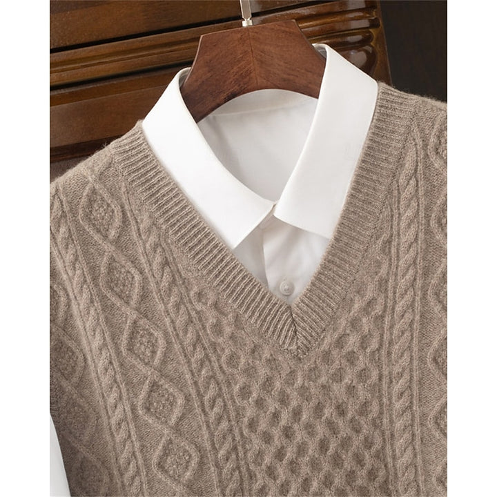 Frederick | Cable-Knit V-Neck Sweater Vest