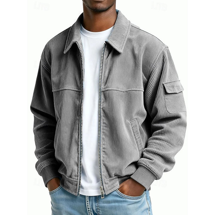 Wade | Ribbed Textured Zip Jacket