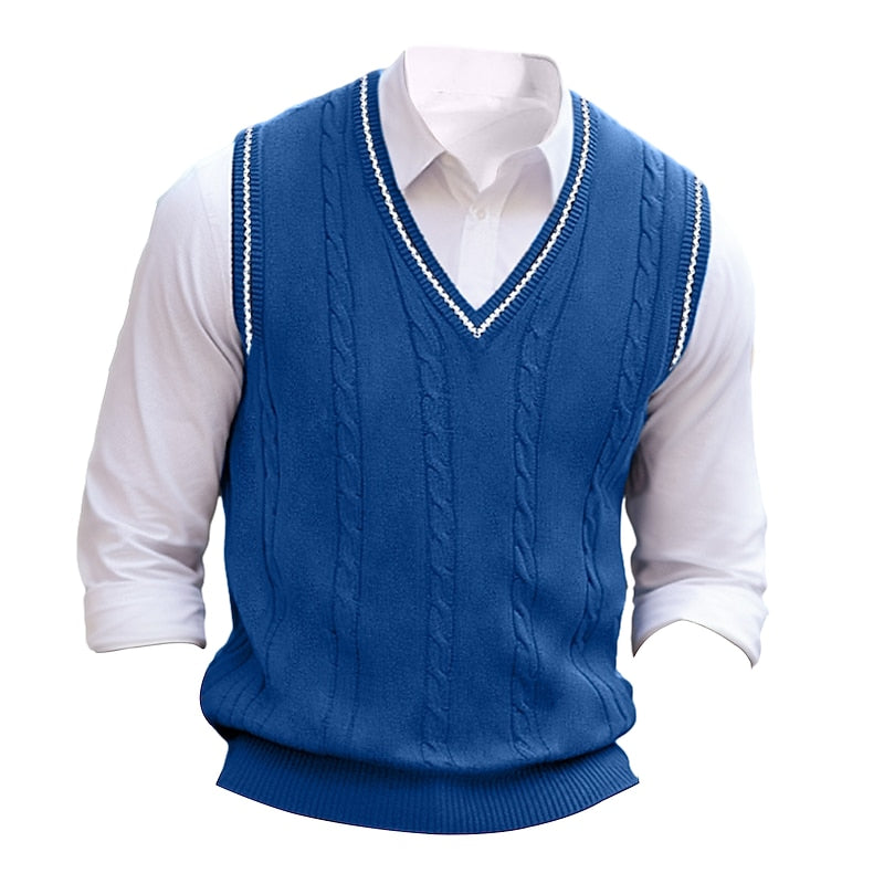 Barclay | Cable-Knit V-Neck Sweater Vest