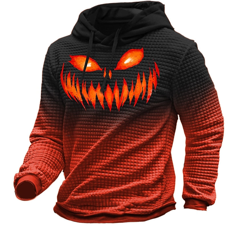 Emory | Halloween Pumpkin Face Graphic Hoodie